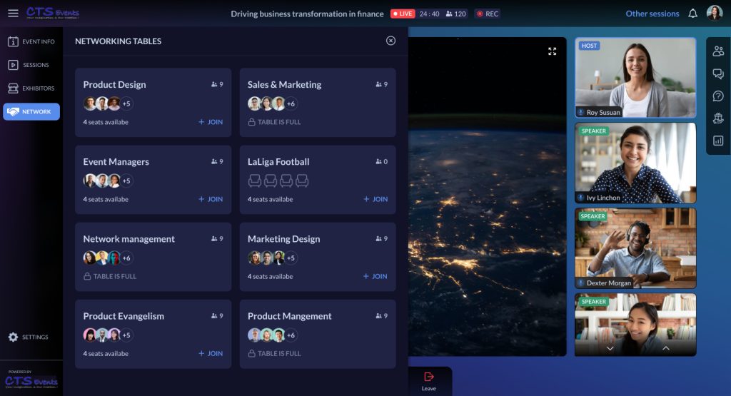 CTS Events Virtual Networking Backstage CTS Events a World Leading Events Company